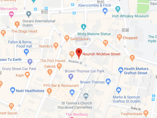 Nourish Wicklow Street location map